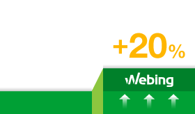 20％をプラスの成功事例として底上げを図るWebing